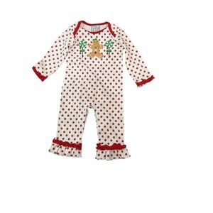 Three Sisters Gingerbread Christmas Romper Jumper One Piece Sz 18 Months NWT